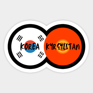 Korean Kyrgyz - Korea, Kyrgyzstan Sticker